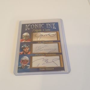 Joe Montana Peyton Manning Tom Brady iconic ink